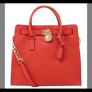 Michael Kors Tangerine Orange Hamilton Large Bag
